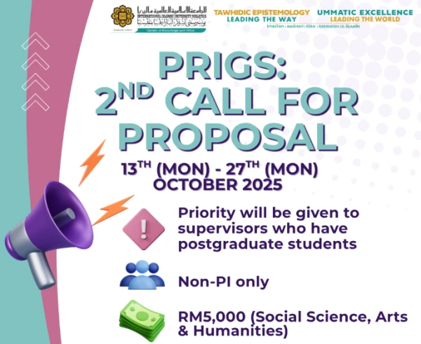 DEADLINE: Monday, 27 October 2025, SECOND CALL FOR PROPOSAL FOR RESEARCH INITIATIVE GRANT SCHEME (PUBLICATION)